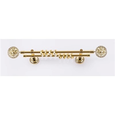 Карниз настенный двухрядный «Фэшн», 160 см, d=16 мм, наконечник «Медуза», цвет золото