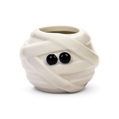 Декоративный горшок для цветов «Мумия», 50 мл, 6.5×6.5×5 см, керамический, белый, Greengo