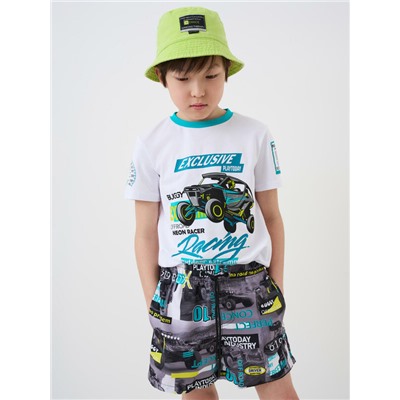 Шорты текстильные плавательные для мальчиков, средней длины