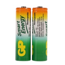 Аккумулятор GP, Ni-Mh, AA, HR6-2BL, 1.2В, 1000 мАч, блистер, 2 шт.