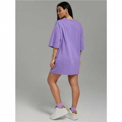 Футболка Амина (лиловый птичка)