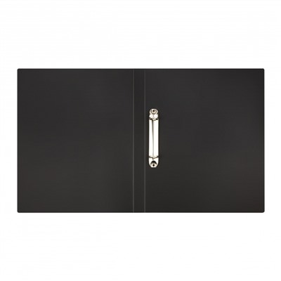 Папка пластиковая 2 кольца 25мм ММ-32172 черная 500мкм Стамм