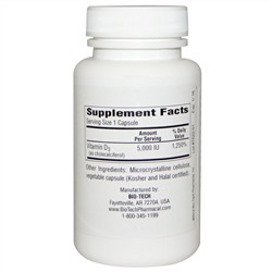 Bio Tech Pharmacal, D3-5 Cholecalciferol, 250 Capsules