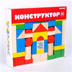 Конструктор «Цветной», 65 деталей