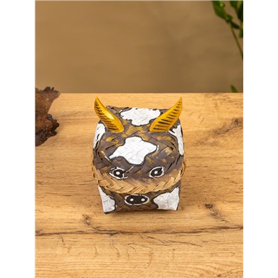 Корзинка «Бычок», 10×10×13 см, бамбук