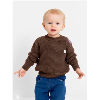 Джемпер вязаный Крошка Я, рост 68-74 см, коричневый