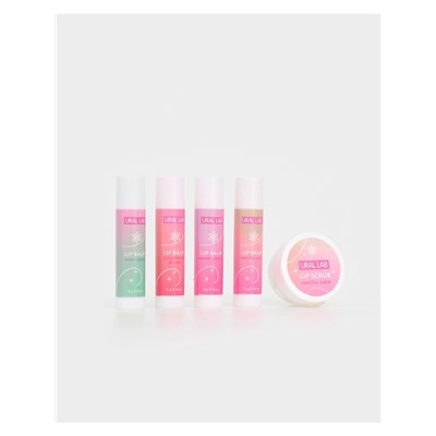 Подарочный набор новогодний Winter Fantasy, 4 бальзама и скраб для губ, URAL LAB