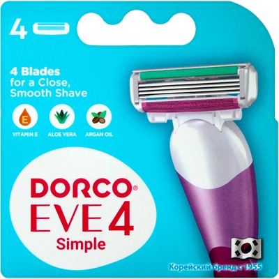Кассеты для бритвы для ЖЕНЩИН DORCO EVE-4/SHAI REINA (4 шт.), FRA2040