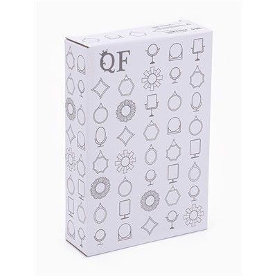 Зеркало декоративное, с увеличением х2, двустороннее, 13.8×17 см, (d=10 см), цвет золотой