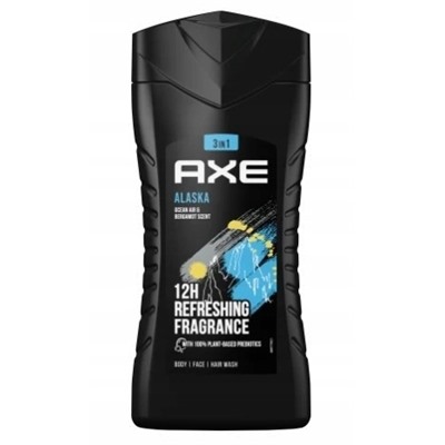 Гель для душа AXE ALASKA 3 в 1 Арктическая Свежесть 250 мл