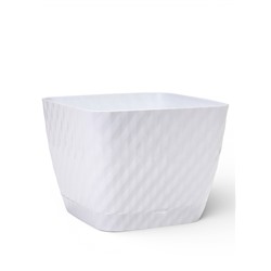 Горшок для цветов с поддоном СибПолимер «Классика», 15 л, пластиковый, белый