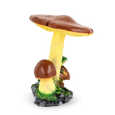 Садовая фигура из полистоуна «Гриб тройной с лягушкой», h=35 см