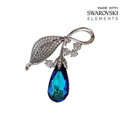 Брошь с кристаллами Swarovski