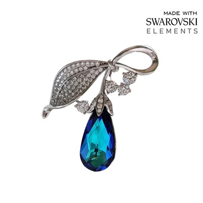 Брошь с кристаллами Swarovski