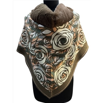 Платок-накидка с мехом