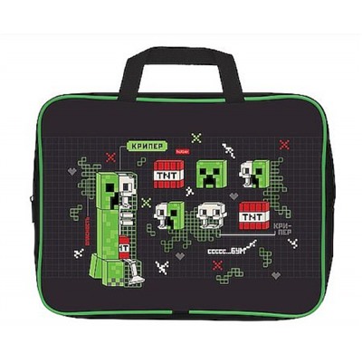 Папка А4 на молнии с ручками 350х265х40 мм "Пиксель бум" (094997) 31120 Хатбер