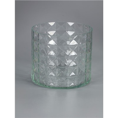 УЦЕНКА Ваза "Эмилия-1" 19.5×19.5 см V=4.7 л прозрачная