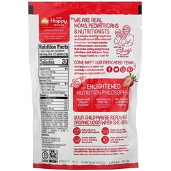 Happy Family Organics, Yogis, органические снеки из сублимированного йогурта с фруктами, клубника, 28 г