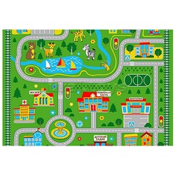 Карпет "Город" дет. 2х2,5 прямоугольный, зеленый, тафтинговое покрытие