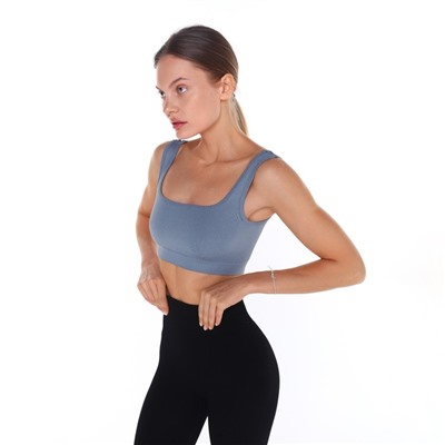 Топ спортивный женский Little Secret, тёмно-серый, размер 42 (S)