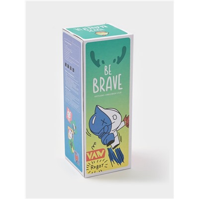 Термос детский «Мишка», 500 мл, с кружкой, два вида крышек, сохраняет тепло до 6 ч, нержавеющая сталь, синий