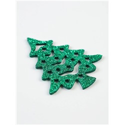 Декор новогодний «Зеленые елочки», набор 6 шт.