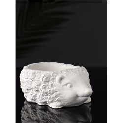 Декоративное кашпо для цветов «Ёжик», гипс, 15×11×5 см