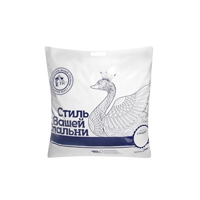 Подушка СВС «Стандарт», 50×68 см, пух 30%, перо 70%, тик, хл 100%