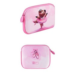 Кошелек для банкнот и монет 125х95х18 мм "КАПИБАРА-БАЛЕРИНА" неопрен,молния 72336 Феникс