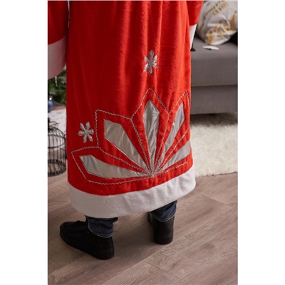 Карнавальный костюм «Дед Мороз», шуба, шапка, варежки, борода, 52-54, рост 180