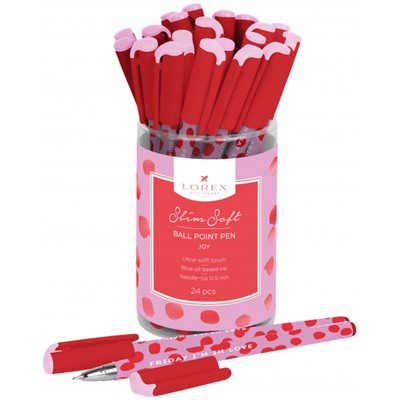 Ручка шариковая масляная 0.5мм "LOREX JOY Slim Soft" синяя LXOPSS-JY LOREX