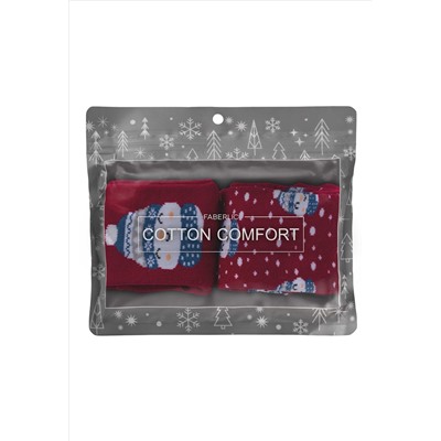 Набор детских носков 2 пары, цвет красный