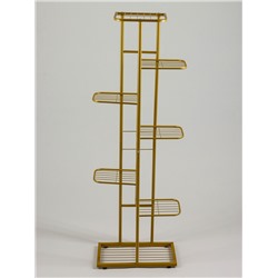Подставка для цветов Greengo, 7 полок, 43×22×126 см, напольная, металл, цвет золотой