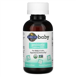 Garden of Life, Baby, Probiotic, пробиотик для детей, 4 млрд КОЕ, 56 мл (1,9 жидк. унций)
