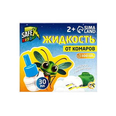 Комплект от комаров SAFEX KIDS (фумигатор+жидкость), 1 шт.