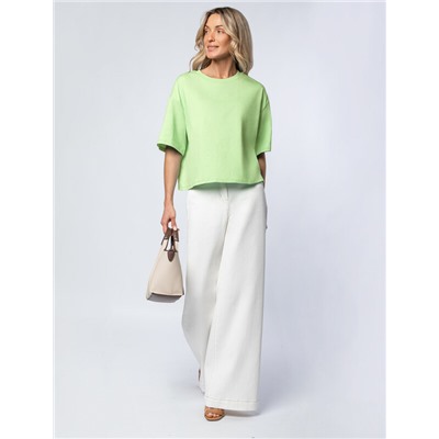 Укороченная футболка силуэта овер-сайз