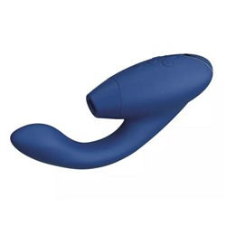 Синий вибратор Womanizer Duo 2 с бесконтактной клиторальной стимуляцией