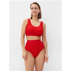 Купальник раздельный фактурный с топом женский MINAKU, размер 42, красный