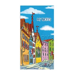 Блокнот 64л. "Уютный город" для заметок, списка дел и покупок "Мои записи" 190х100мм