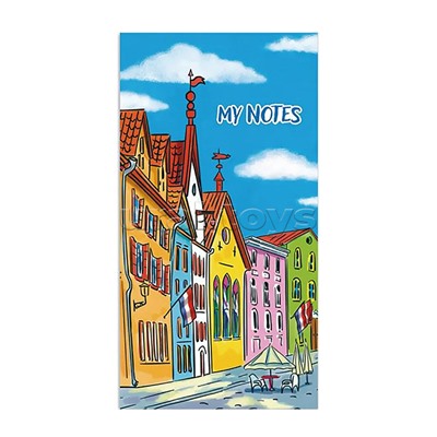 Блокнот 64л. "Уютный город" для заметок, списка дел и покупок "Мои записи" 190х100мм
