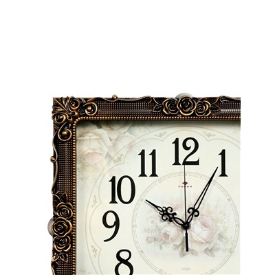 Часы настенные интерьерные «Барака», бесшумные, плавный ход, 38×38 см, бронзовые