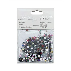 Nail Art Стразы для декора ногтей, микс (6#,8#,10#,12#,16#,20#), разноцветный, 1440 шт./уп. 10056