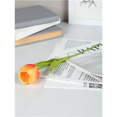 Цветок искусственный Тюльпан 32 см желто-оранжевые / GR-058 /уп 10/100/1200/латекс