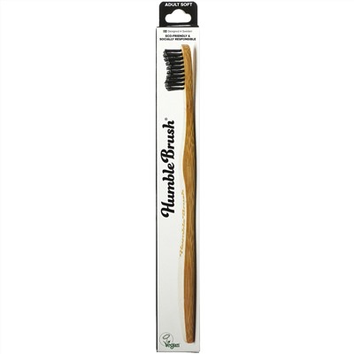 The Humble Co., Humble Brush, Adult Soft, Black, 1 Toothbrush