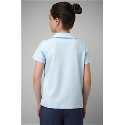 Блузка-поло с коротким рукавом для девочки Happyfox