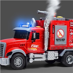 Машина "Пожарная" с распылением воды, на батарейках, в коробке