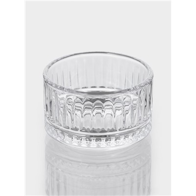 Икорница «Элизия» 6.5×7 см, с крышкой, стекло, прозрачная