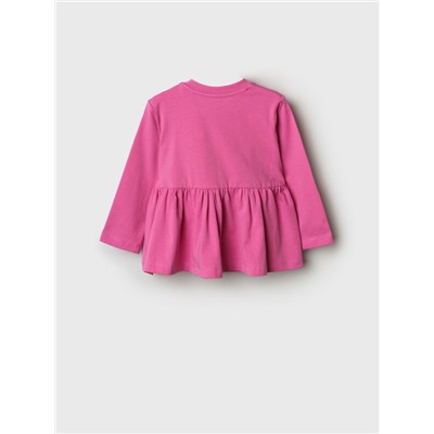 Джемпер детский трикотажный для девочек (футболка с длинными рукавами)