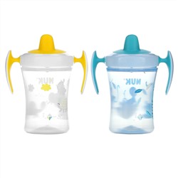 NUK, Evolution Learner Cup, Blue, 6+ Months, 2 Pack, 8 oz Each