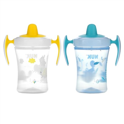 NUK, Evolution Learner Cup, Blue, 6+ Months, 2 Pack, 8 oz Each